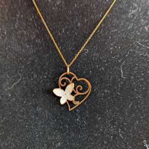 Butterfly Heart Necklace